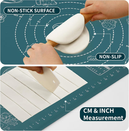 26"x16" Extra Thick Silicone Baking Mat for Pastry and Bread
