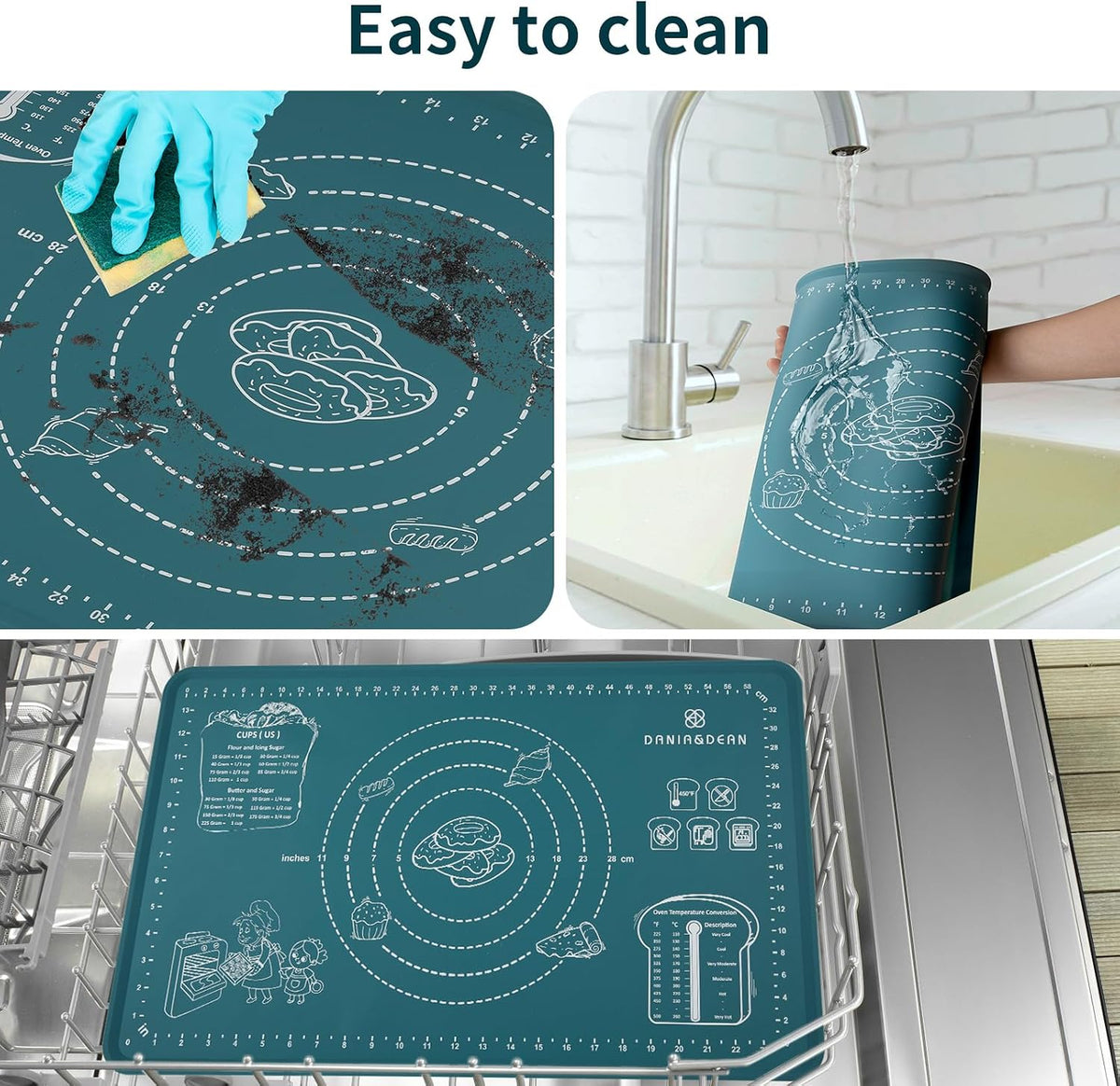 26"x16" Extra Thick Silicone Baking Mat for Pastry and Bread