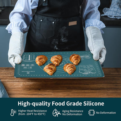 26"x16" Extra Thick Silicone Baking Mat for Pastry and Bread