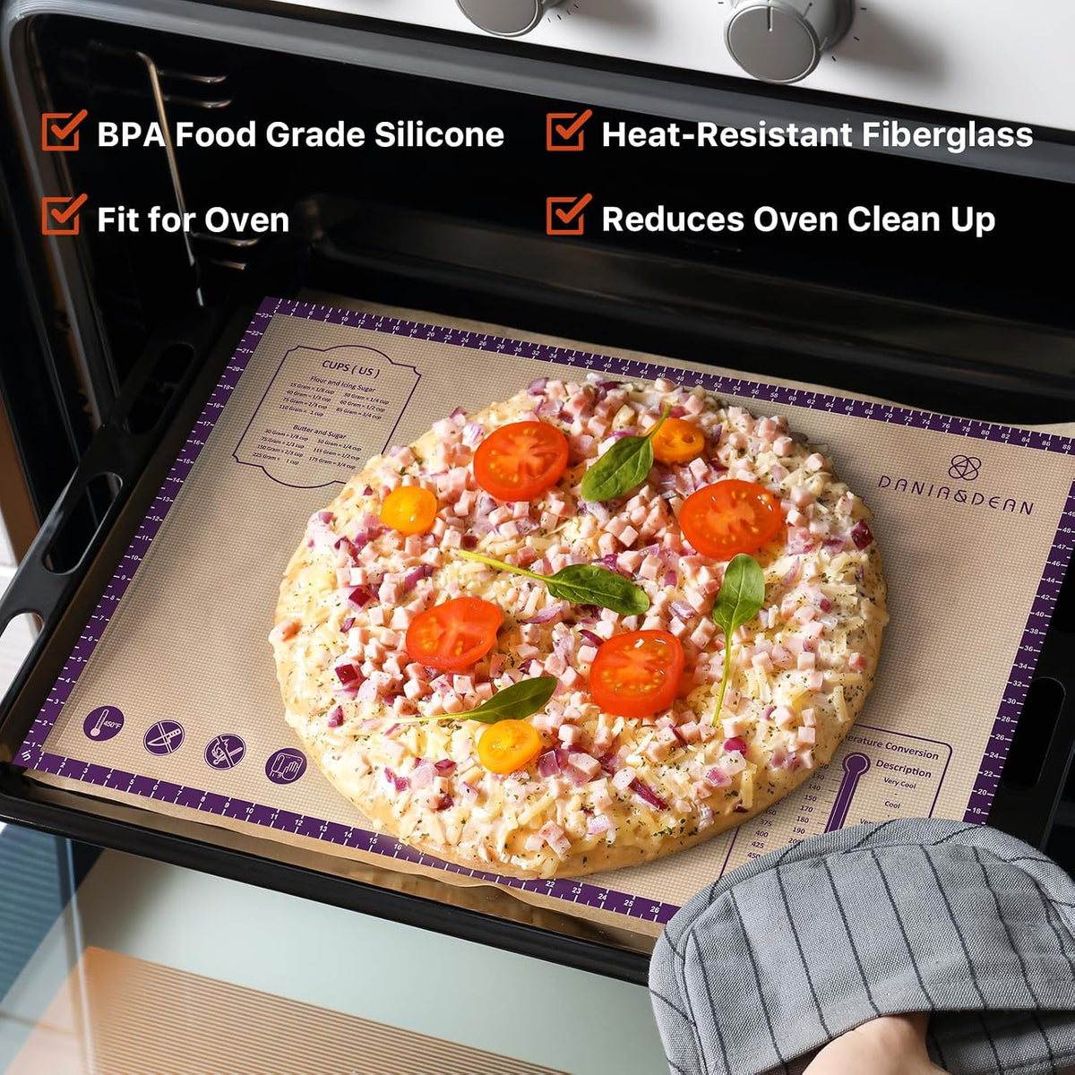 26"x16" Extra Thick Silicone Baking Mat for Pastry and Bread