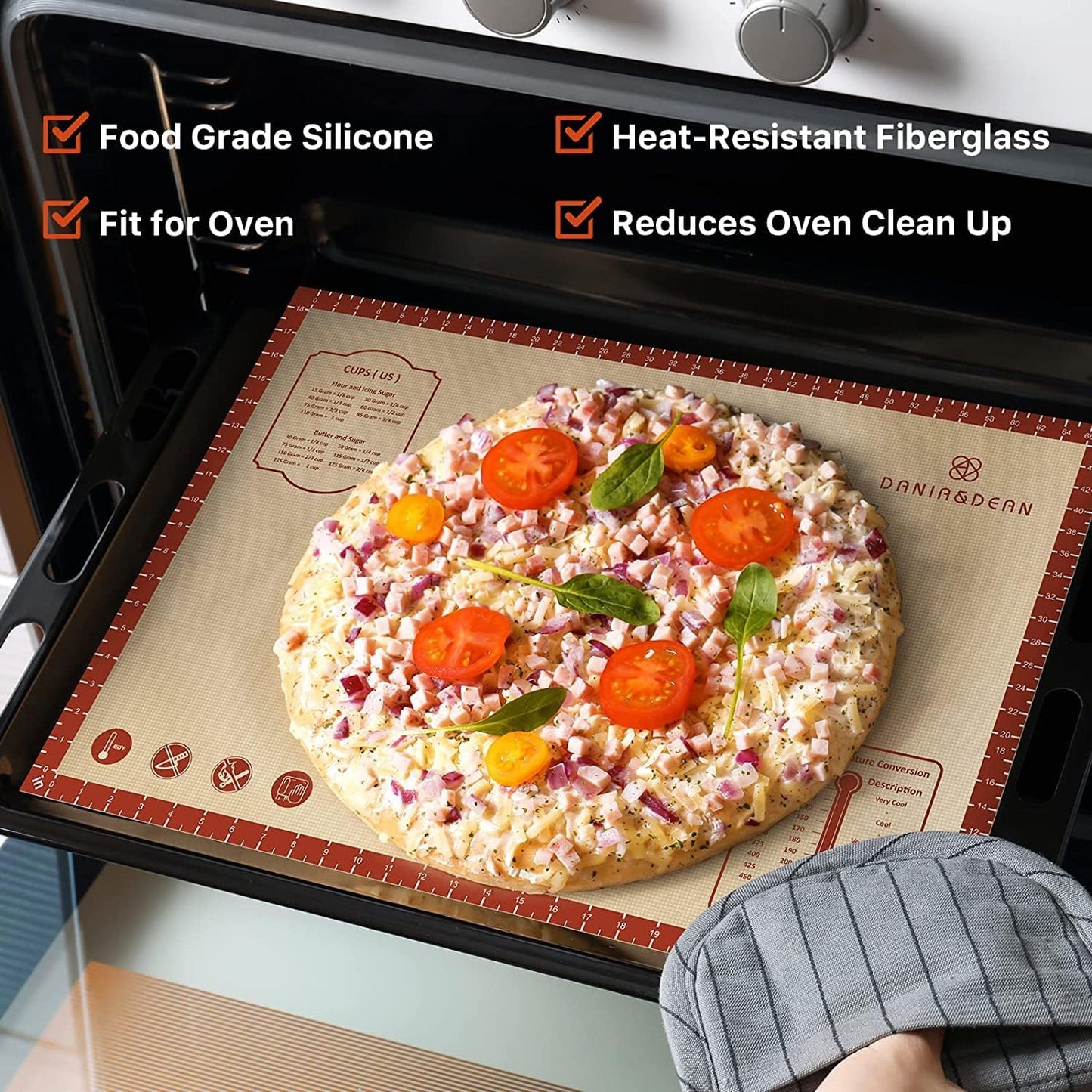 26"x16" Extra Thick Silicone Baking Mat for Pastry and Bread