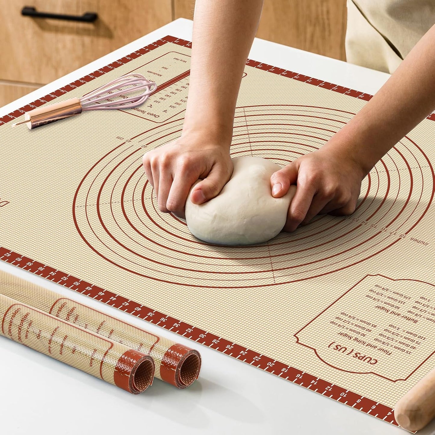 26"x16" Extra Thick Silicone Baking Mat for Pastry and Bread