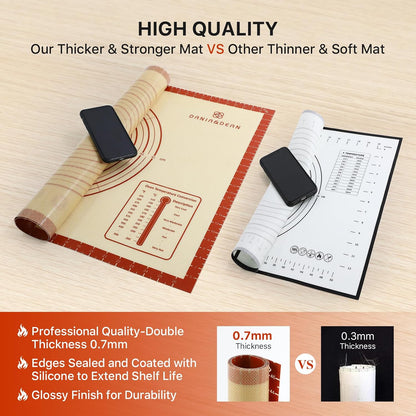 26"x16" Extra Thick Silicone Baking Mat for Pastry and Bread