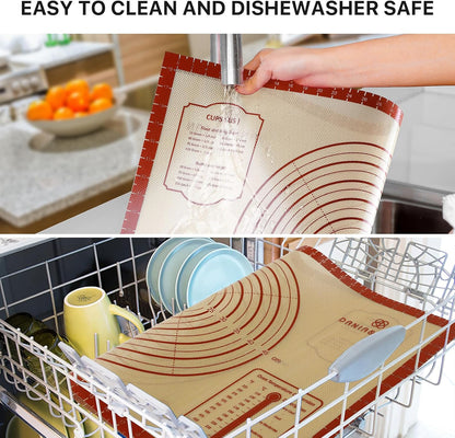 26"x16" Extra Thick Silicone Baking Mat for Pastry and Bread