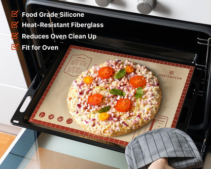 26"x16" Extra Thick Silicone Baking Mat for Pastry and Bread