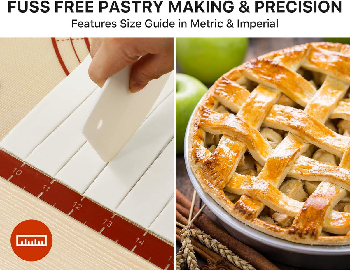 26"x16" Extra Thick Silicone Baking Mat for Pastry and Bread