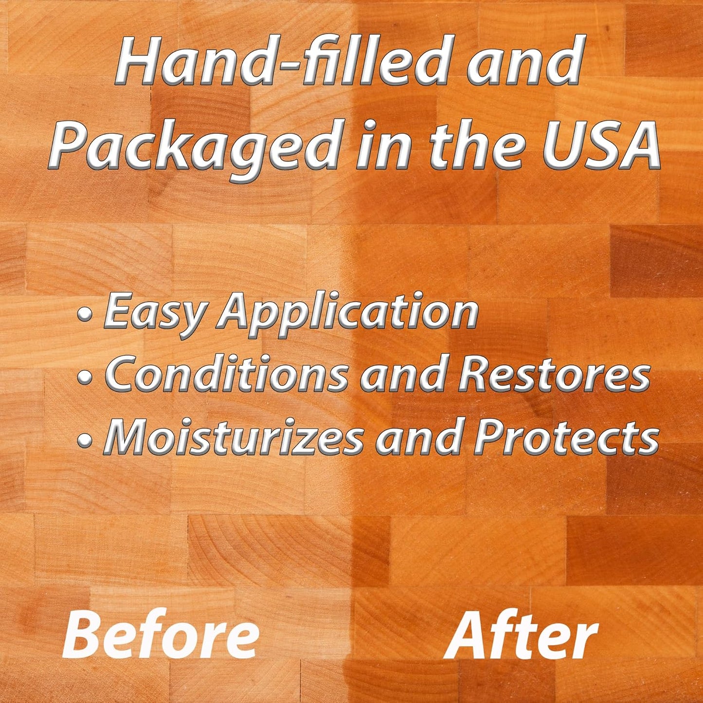 Wood Butter Cutting Board Wax - 8 fl oz - Conditioner for Butcher Block and Wooden Kitchen Tools. Food Grade Mineral Oil and Beeswax for Wooden Tools. Support Animal Rescue