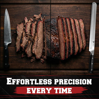 12" Brisket Knife for Carving & Slicing Meat - BBQ Gifts