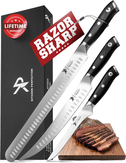 12" Brisket Knife for Carving & Slicing Meat - BBQ Gifts