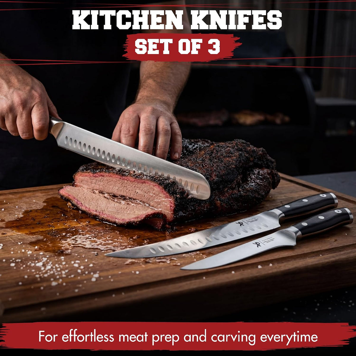 12" Brisket Knife for Carving & Slicing Meat - BBQ Gifts