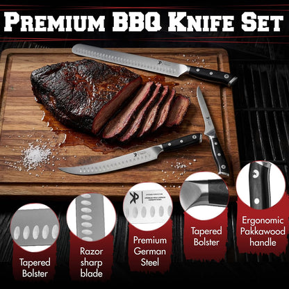 12" Brisket Knife for Carving & Slicing Meat - BBQ Gifts