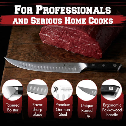 12" Brisket Knife for Carving & Slicing Meat - BBQ Gifts