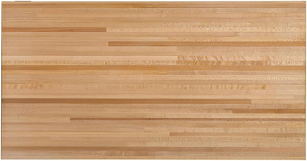 Butcher Block Countertop, 60 x 25 Inches, USA Grown Solid Hard Maple Hardwood, for Kitchen Island, Laundry Room, RV, Camper, Office Desk, Bar Table, Prefinished with Food-Safe Oil, 1.5" Thick