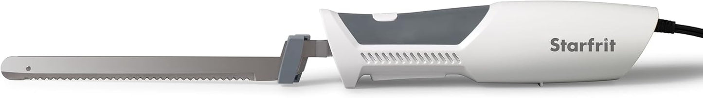 Electric Knife with Offset Blades Precision Slicing Enhanced Safety Ergonomic Handle