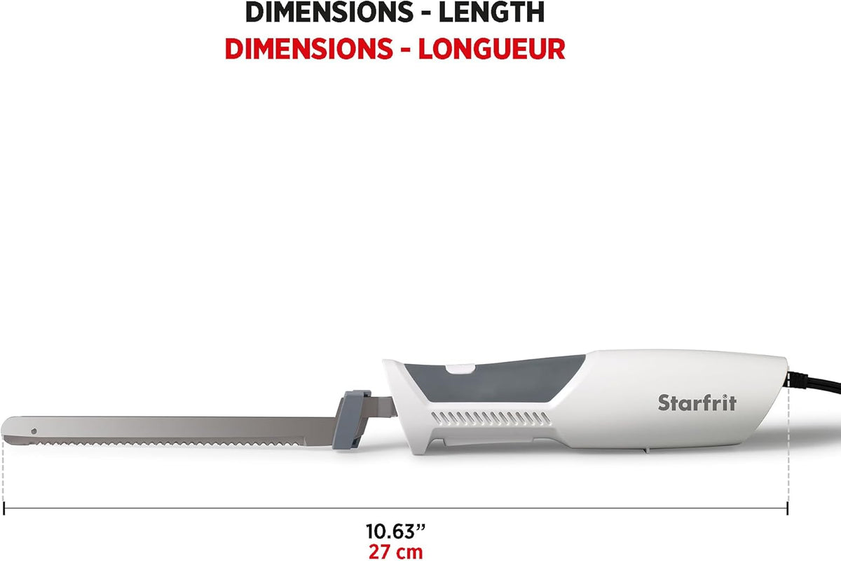 Electric Knife with Offset Blades Precision Slicing Enhanced Safety Ergonomic Handle
