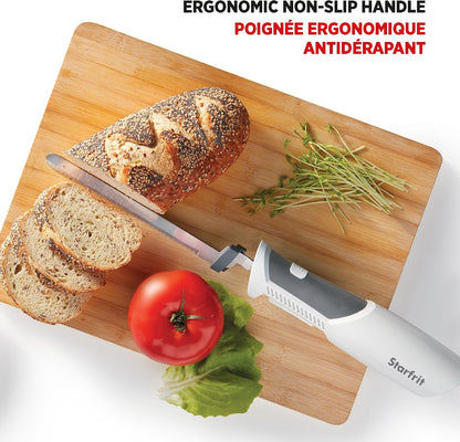 Electric Knife with Offset Blades Precision Slicing Enhanced Safety Ergonomic Handle