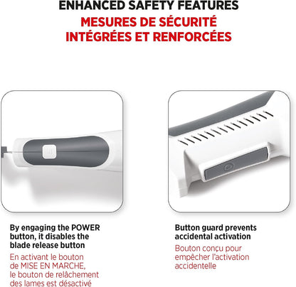 Electric Knife with Offset Blades Precision Slicing Enhanced Safety Ergonomic Handle