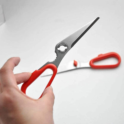 Japanese Kitchen Scissors Heavy Duty 8.2", Made in JAPAN, Dishwasher Safe Come Apart Blade, Multipurpose Kitchen Scissors, Sharp Serrated Japanese Stainless Steel, Black