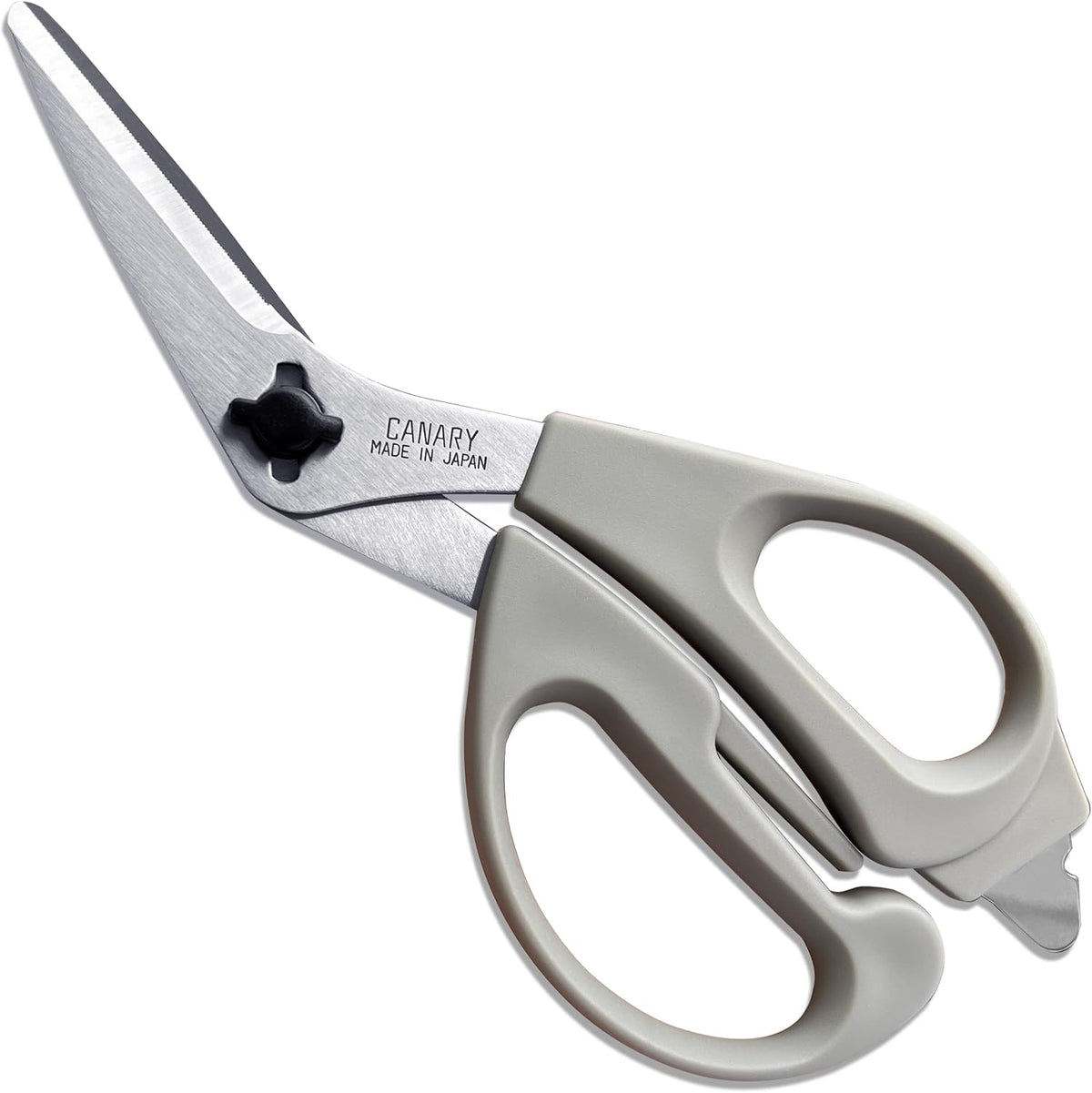 Japanese Kitchen Scissors Heavy Duty 8.2", Made in JAPAN, Dishwasher Safe Come Apart Blade, Multipurpose Kitchen Scissors, Sharp Serrated Japanese Stainless Steel, Black