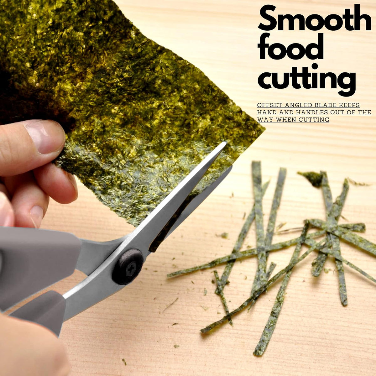 Japanese Kitchen Scissors Heavy Duty 8.2", Made in JAPAN, Dishwasher Safe Come Apart Blade, Multipurpose Kitchen Scissors, Sharp Serrated Japanese Stainless Steel, Black