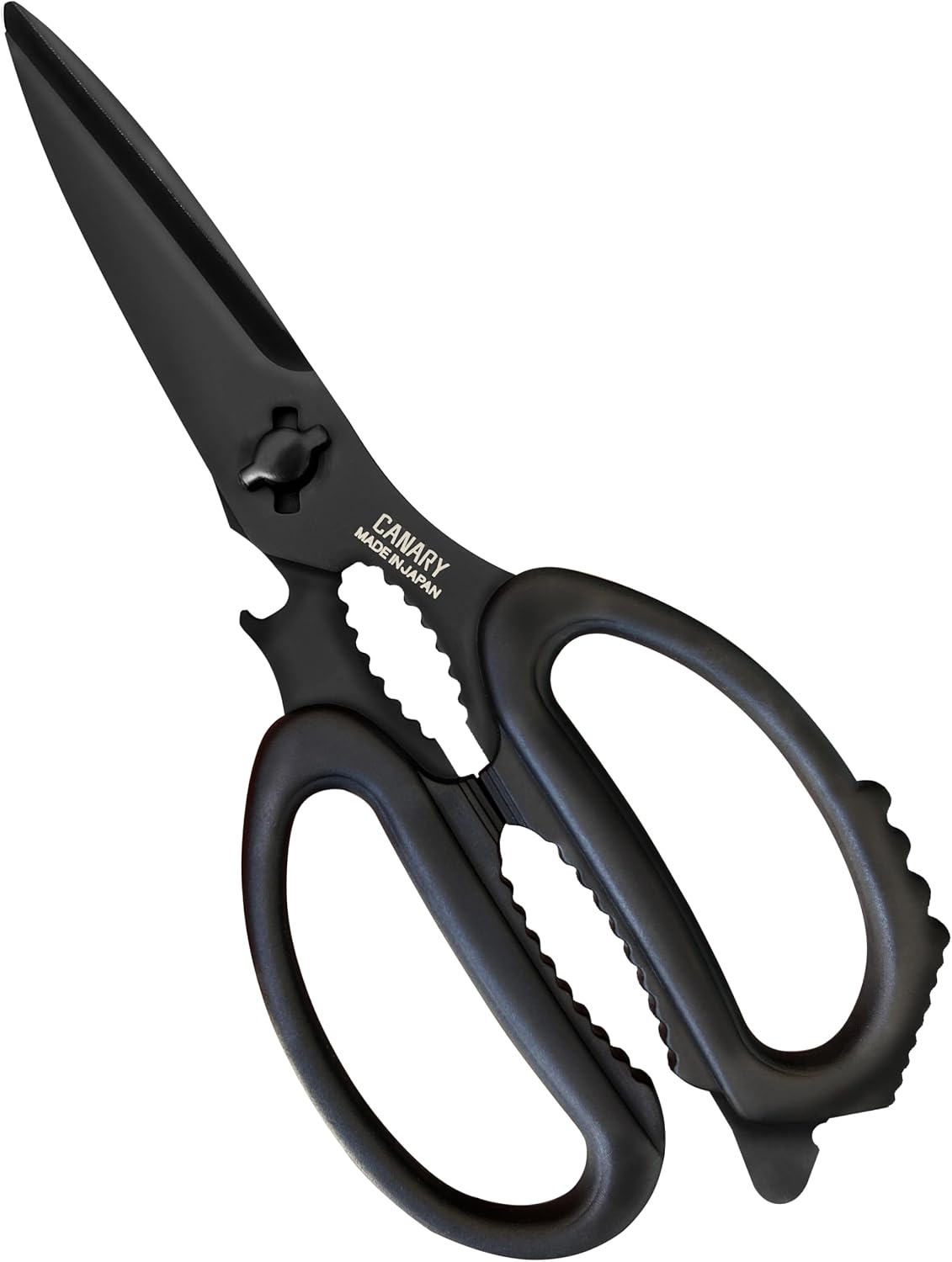 Japanese Kitchen Scissors Heavy Duty 8.2", Made in JAPAN, Dishwasher Safe Come Apart Blade, Multipurpose Kitchen Scissors, Sharp Serrated Japanese Stainless Steel, Black