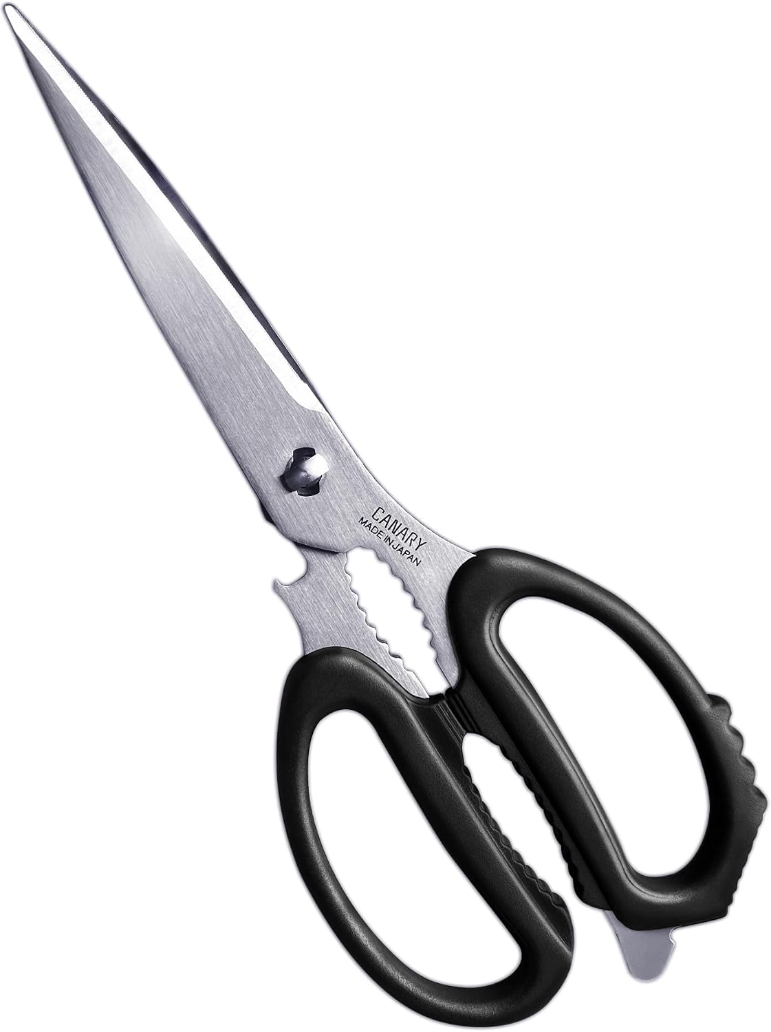 Japanese Kitchen Scissors Heavy Duty 8.2", Made in JAPAN, Dishwasher Safe Come Apart Blade, Multipurpose Kitchen Scissors, Sharp Serrated Japanese Stainless Steel, Black