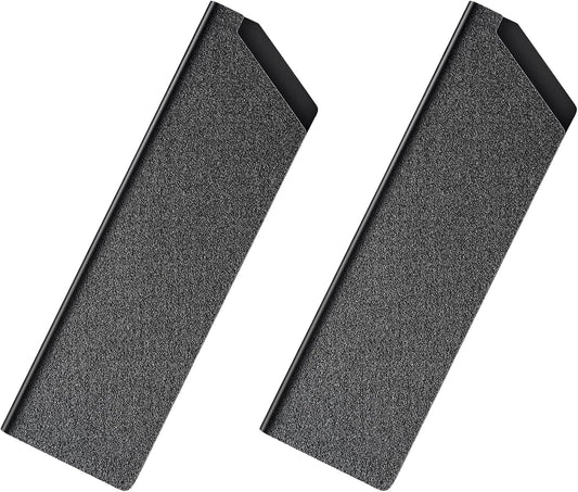 2pcs Safety Knife Cover Sleeves, 7" General-Purpose Knife, ABS | Felt Lining, Sheath Blade Protector, for Home Kitchen, Universal Sheath for Knife Protection, Black
