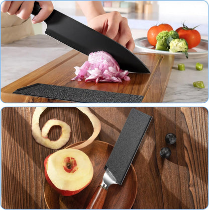 2pcs Safety Knife Cover Sleeves, 7" General-Purpose Knife, ABS | Felt Lining, Sheath Blade Protector, for Home Kitchen, Universal Sheath for Knife Protection, Black