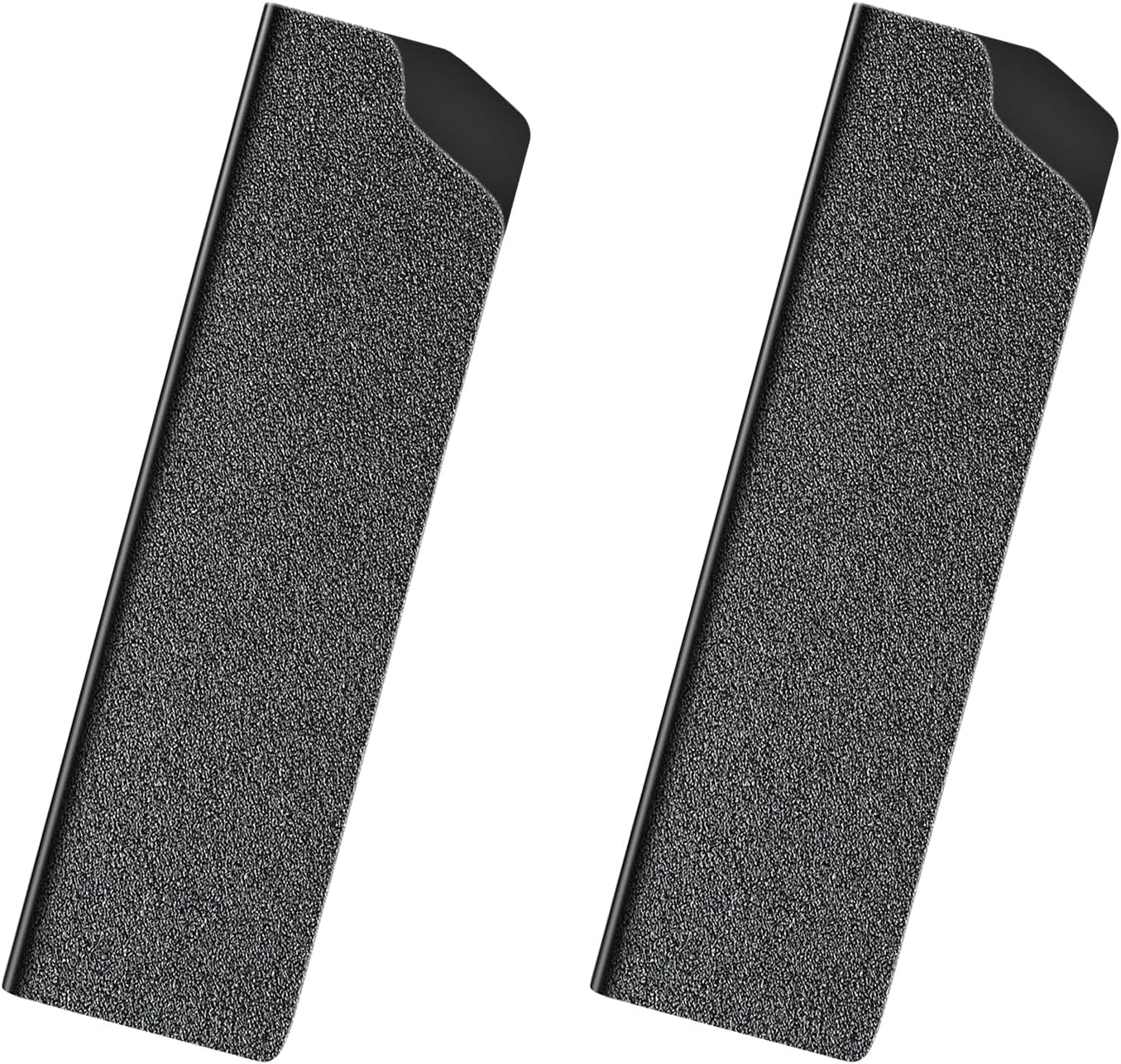2pcs Safety Knife Cover Sleeves, 7" General-Purpose Knife, ABS | Felt Lining, Sheath Blade Protector, for Home Kitchen, Universal Sheath for Knife Protection, Black