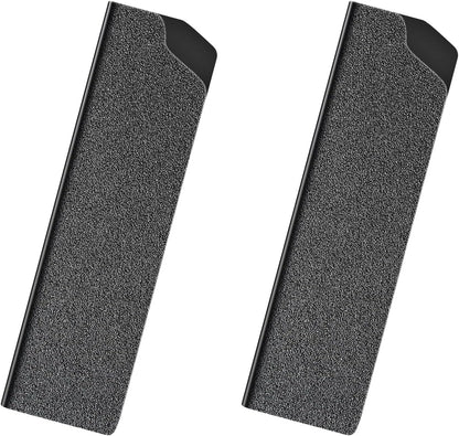 2pcs Safety Knife Cover Sleeves, 7" General-Purpose Knife, ABS | Felt Lining, Sheath Blade Protector, for Home Kitchen, Universal Sheath for Knife Protection, Black
