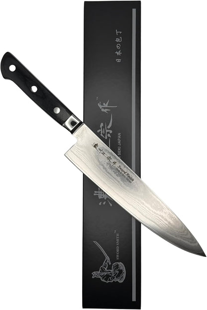 Satake Cutlery 8-Inch Japanese Damascus Chef Knife, VG10 Gyuto, Seki Japan