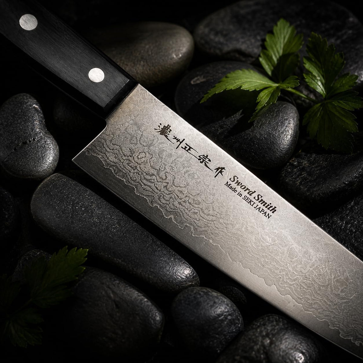 Satake Cutlery 8-Inch Japanese Damascus Chef Knife, VG10 Gyuto, Seki Japan