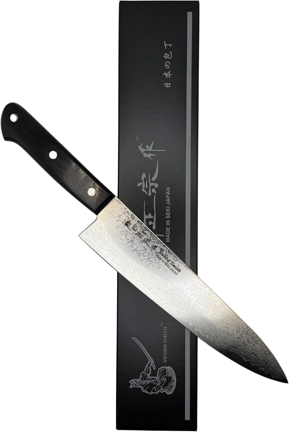 Satake Cutlery 8-Inch Japanese Damascus Chef Knife, VG10 Gyuto, Seki Japan