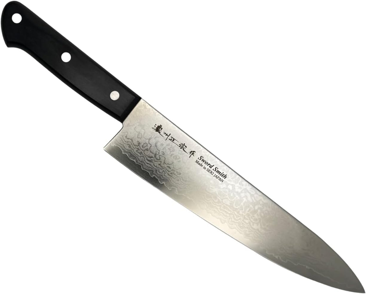 Satake Cutlery 8-Inch Japanese Damascus Chef Knife, VG10 Gyuto, Seki Japan