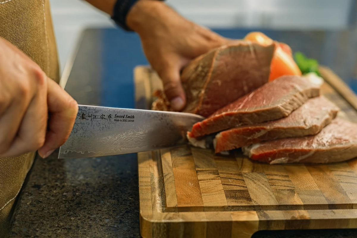 Satake Cutlery 8-Inch Japanese Damascus Chef Knife, VG10 Gyuto, Seki Japan