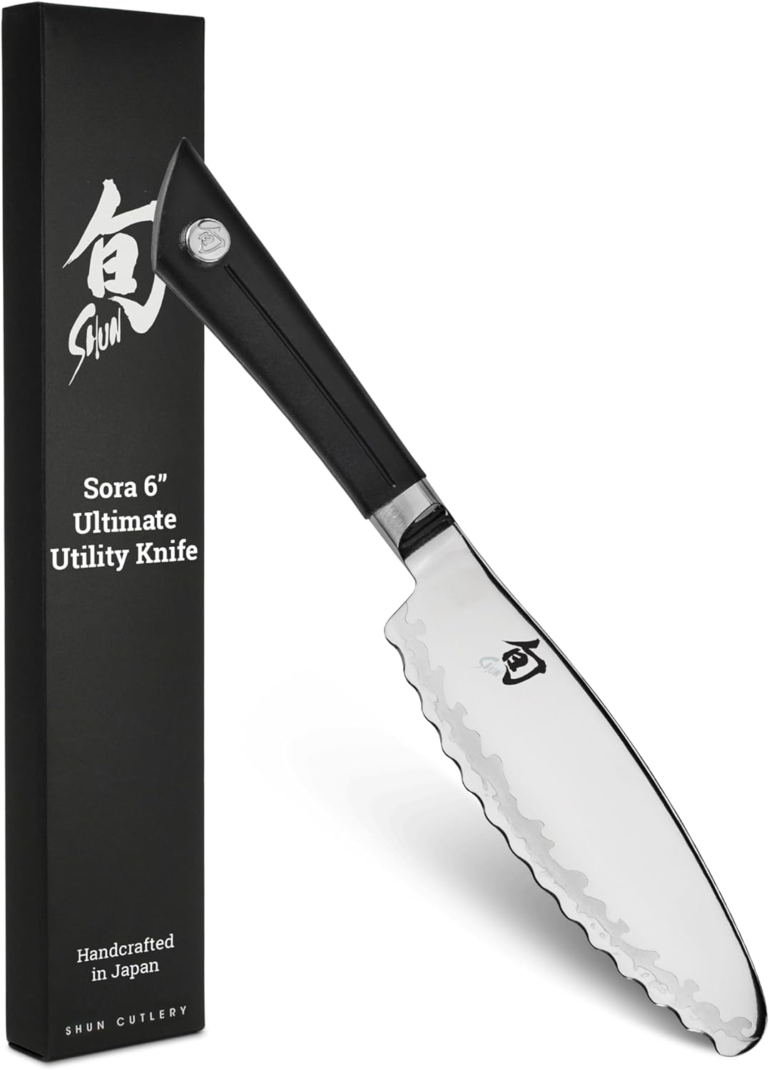 Sora 6" Ultimate Utility Knife, Handcrafted Japanese Kitchen Knife, VG10 Steel Edge and 420J Stainless Steel Blade, Balanced Handle, Precision and Sharpness for Professional and Home Chefs