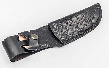 7.5" Custom Handmade Pure Leather Sheath for Blade Knife Engraved New