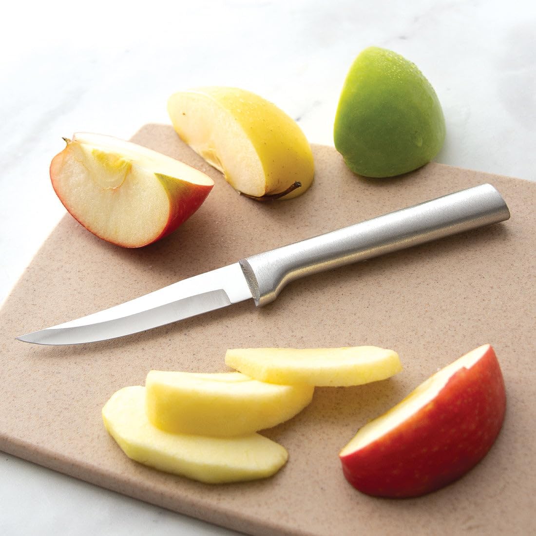 Cutlery Paring Knives Galore ProPack (DS01), Silver Handle | 3-Piece Knife Set, Stainless Steel Blades, Silver Cast Aluminum Handle