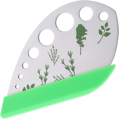 Herb Stripper Scissors Stainless Steel Leaf Remover | Herbs Cutter, Stripping Tool, Vegetable Kitchen Gadget, Protective Holder