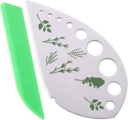 Herb Stripper Scissors Stainless Steel Leaf Remover | Herbs Cutter, Stripping Tool, Vegetable Kitchen Gadget, Protective Holder