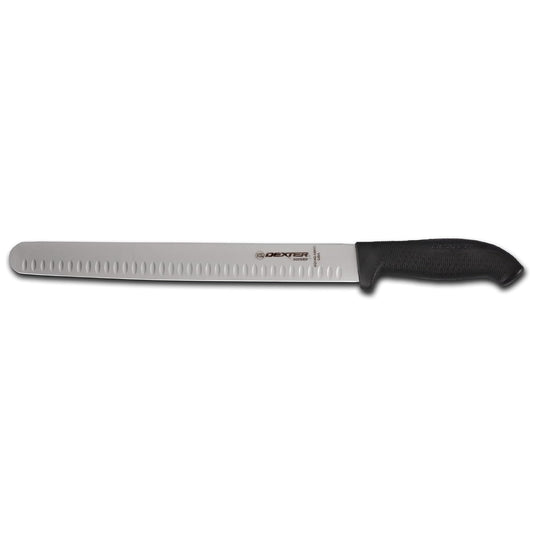 24283B Roast Slicer Knife, 14" Duo-Edge Wide Blade, Dexsteel Construction, Slip-Resistant Black SofGrip Handle, Made in USA, NSF Certified