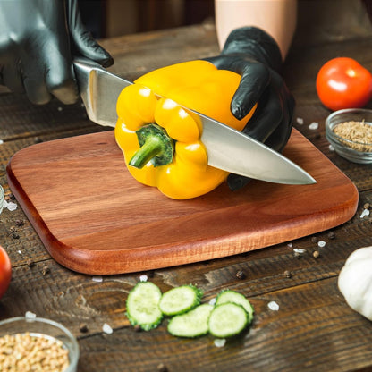 Small Acacia Wood Cutting Boards for Kitchen with Hanging | Medium Wooden Cutting Board for Vegetables, Fruit, Bread, Meat, Cheese, Charcuterie - BPA Free, 10" x 8"