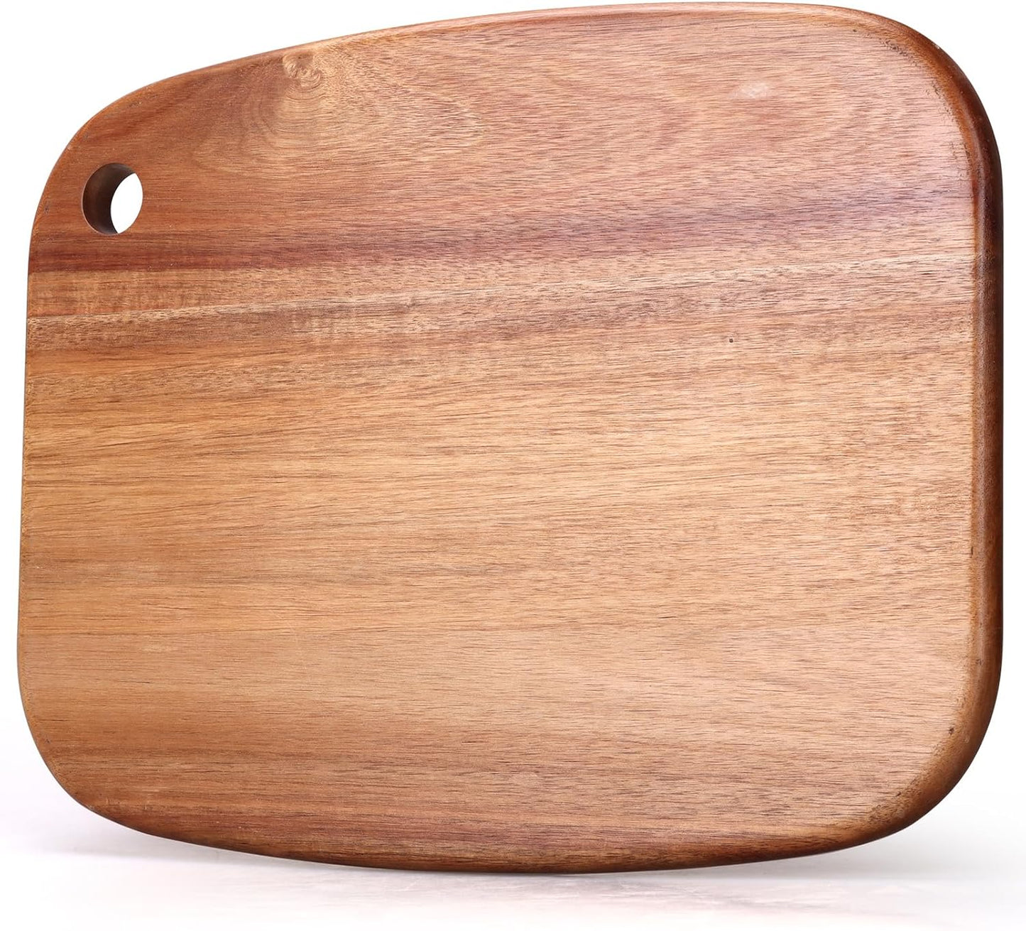 Small Acacia Wood Cutting Boards for Kitchen with Hanging | Medium Wooden Cutting Board for Vegetables, Fruit, Bread, Meat, Cheese, Charcuterie - BPA Free, 10" x 8"