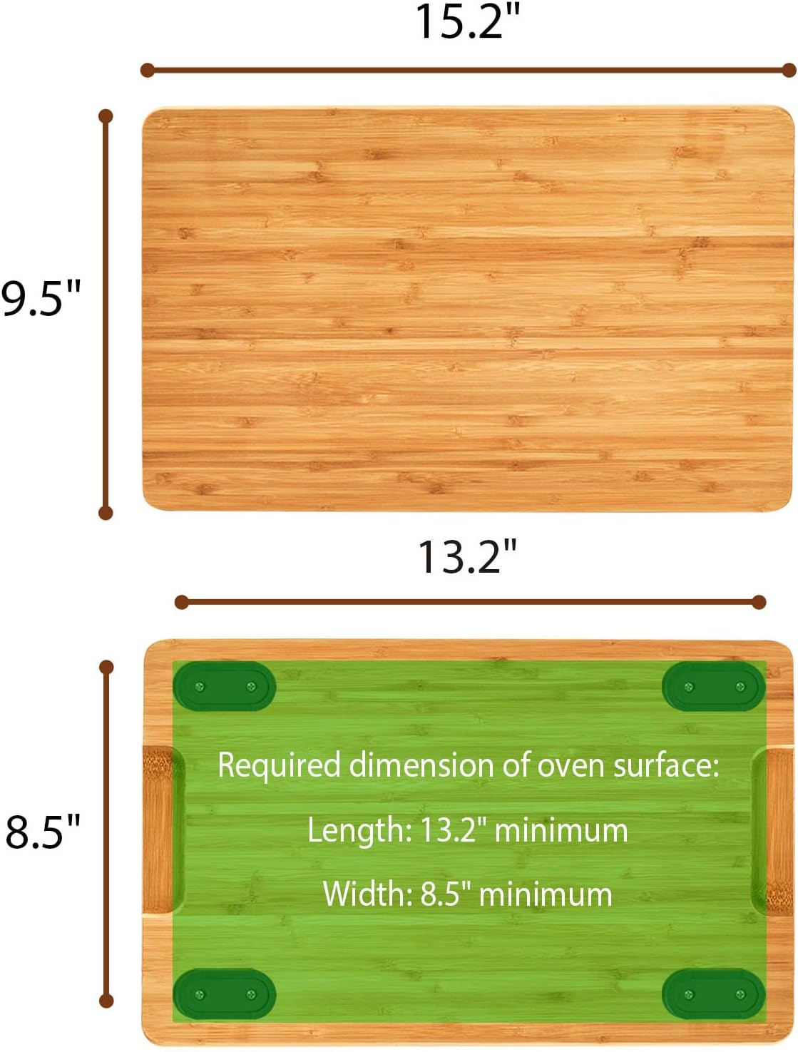Cutting board Compatible with Breville BOV800XL/845BSS/860BSS Smart Oven Air Fryer, Accessories for Countertop Convection Oven, Heat Resistant Silicone Feet, Creates Storage Space, Protects Cabinets