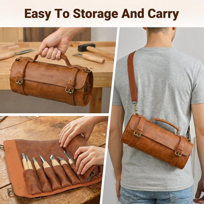 Tekchic Wood Carving Kit Deluxe-Whittling Knife, Wood Carving Knife Set | Wood Whittling Kit for Beginners, Carving Knife Woodworking Wood Carving Tools Set with Large Leather Case