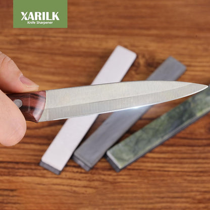 6 PCS Diamond Sharpening Stone Set, Fast Edge Restoration | 180/400/800/1500/2000/3000 grit, 6.2 × 0.9" plates, Fits XARILK sharpening systems, Coarse to fine sharpening