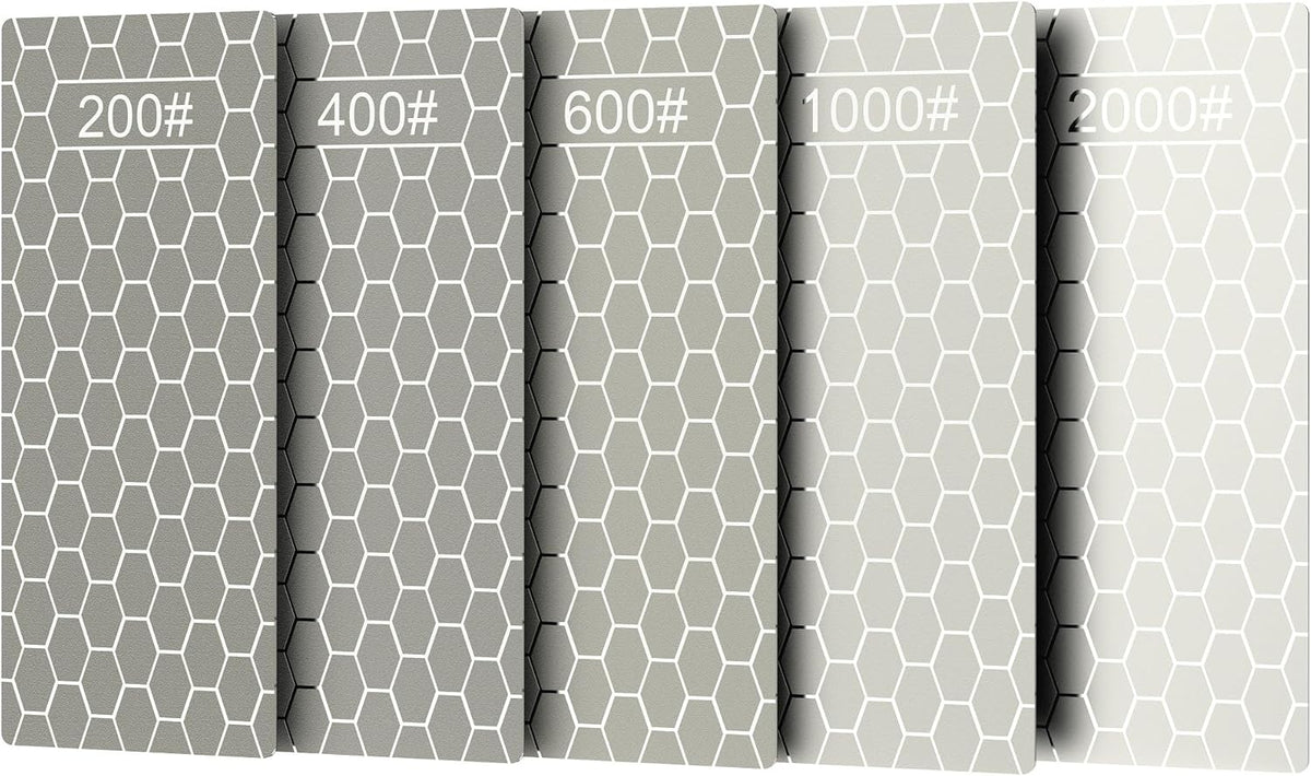6 PCS Diamond Sharpening Stone Set, Fast Edge Restoration | 180/400/800/1500/2000/3000 grit, 6.2 × 0.9" plates, Fits XARILK sharpening systems, Coarse to fine sharpening