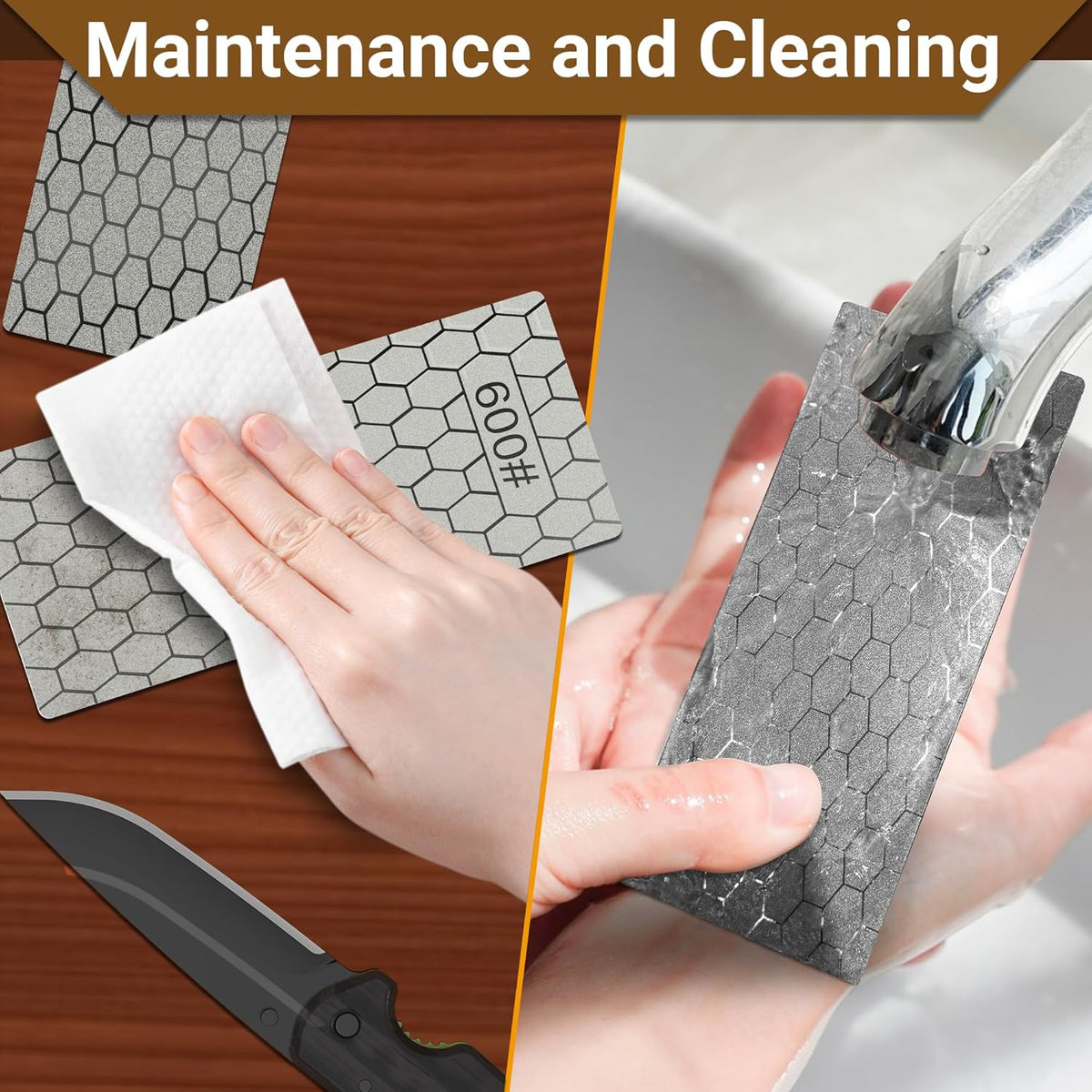 6 PCS Diamond Sharpening Stone Set, Fast Edge Restoration | 180/400/800/1500/2000/3000 grit, 6.2 × 0.9" plates, Fits XARILK sharpening systems, Coarse to fine sharpening