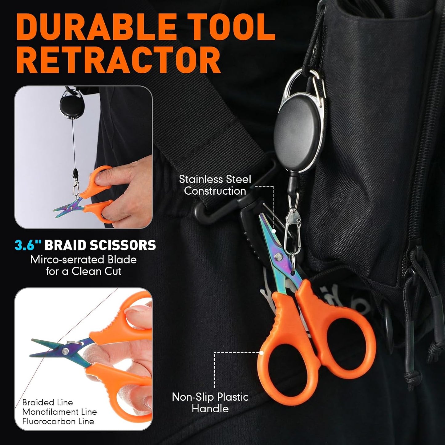 14 Pcs Fishing Tool Kit, Fillet Knife, Fishing Pliers with Lanyard, Digital Scale, Lip Gripper, Hook Remover Fish Scaler Braid Scissors Gloves Sharpening Rod Retractor Towel Bag