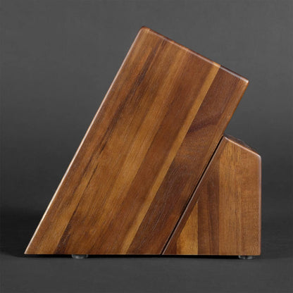 SENKEN Imperial Acacia Knife Block – 15-Slot Wooden Storage Block | For Imperial Collection; Smoothly Finished Natural Acacia Hardwood; Empty Block Without Knives